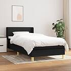 vidaXL Mattress base med madrass svart 100x200 cm tyg 3130091
