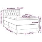 vidaXL Lit à ressort med madrass ljusgrå 90x200 cm tyg 3130481