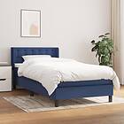 vidaXL Mattress base med madrass blå 100x200 cm tyg 3130015