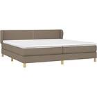 vidaXL Mattress base med madrass taupe 200x200 cm tyg 3126753
