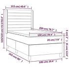 vidaXL Ramsäng med madrass mörkbrun 100x200 cm tyg 3132052