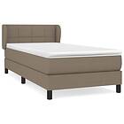 vidaXL Ramsäng med madrass taupe 100x200 cm tyg 3126225