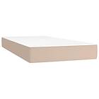vidaXL Mattress base med bäddmadrass cappuccino 100x200 cm konstläder 3128900