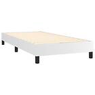vidaXL Ramsäng med madrass vit 100x200 cm konstläder 3127296