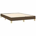 vidaXL Ramsäng med madrass mörkbrun 140x190 cm tyg 3130588