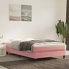 vidaXL Mattress base med madrass rosa 120x200 cm sammet 3144326