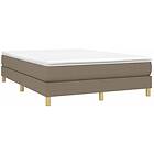 vidaXL Mattress base med madrass taupe 140x200 cm tyg 3144179