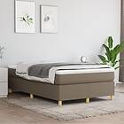 vidaXL Mattress base med madrass taupe 120x200 cm tyg 3144510