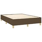vidaXL Ramsäng med madrass mörkbrun 140x200 cm tyg 3142340