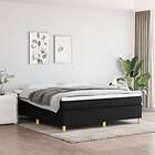 vidaXL Mattress base med madrass svart 180x200 cm tyg 3144540