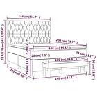 vidaXL Mattress base med madrass taupe 140x200 cm tyg 3137401