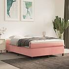 vidaXL Mattress base med madrass rosa 140x200 cm sammet 3144686