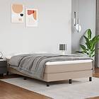 vidaXL Mattress base med bäddmadrass cappuccino 120x200 cm konstläder 3144254