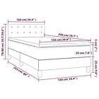 vidaXL Ramsäng med madrass mörkbrun 100x200 cm tyg 3140356