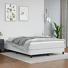 vidaXL Ramsäng med madrass vit 140x190 cm konstläder 3144256