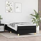 vidaXL Ramsäng med madrass svart 80x200 cm tyg 3144129