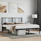 vidaXL Bed Frame med huvudgavel metall svart 160x200 cm 352483