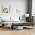 vidaXL Bed Frame med huvudgavel metall svart 183x213 cm 352324