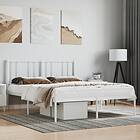vidaXL Bed Frame med huvudgavel metall vit 150x200 cm 352531