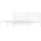 vidaXL Bed Frame med huvudgavel metall vit 193x203 cm 352374