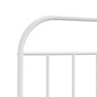 vidaXL Bed Frame med huvudgavel metall vit 75x190 cm 353674