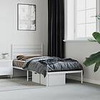 vidaXL Bed Frame med huvudgavel metall vit 90x190 cm 352360