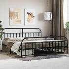 vidaXL Bed Frame med huvudgavel och fotgavel svart metall 193x203 cm 353659