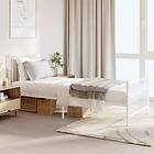 vidaXL Bed Frame med huvudgavel och fotgavel vit metall 80x200 cm 350940