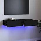 vidaXL TV-taso med LED-belysning svart 90x35x15,5 cm 832873