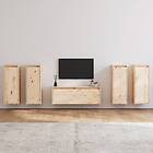 vidaXL TV Stand 5 delar massiv furu 3100214