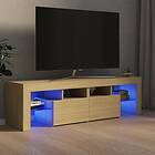 vidaXL TV Stand med LED-belysning sonoma-ek 140x36.5x40 cm 804367