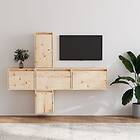 vidaXL TV-bænk 5 st massiv furu 3100204