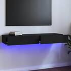 vidaXL TV-taso med LED-belysning svart 120x35x15,5 cm 832864