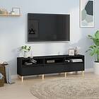 vidaXL Tv-bänk svart 150x30x44,5 cm konstruerat trä 831910