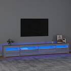 vidaXL TV-benk med LED-belysning grå sonoma 270x35x40 cm 3152752