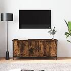 vidaXL TV-bænk med dörrar rökfärgad ek 102x35x45 cm konstruerat trä 826292