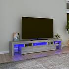 vidaXL TV Stand med LED-belysning grå sonoma 200x36.5x40 cm 3152816