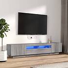 vidaXL Tv-skåp 2 delar med LED grå sonoma konstruerat trä 3120171