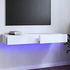 vidaXL TV-taso med LED-belysning vit 120x35x15,5 cm 832863