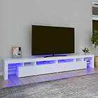 vidaXL Support TV med LED-belysning Vit 260x36,5x40 cm 3152818