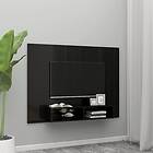 vidaXL Väggmonterat tv-skåp svart högglans 135x23.5x90 cm spånskiva 808285