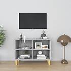 vidaXL Support TV med massiva ben grå sonoma-ek 69,5x30x50 cm 813147