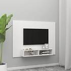 vidaXL Väggmonterat tv-skåp vit 135x23,5x90 cm konstruerat trä 808278