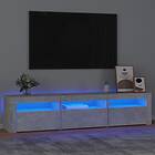 vidaXL Tv-bänk med LED-belysning betonggrå 180x35x40 cm 3152757