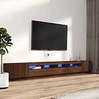 vidaXL TV-taso 3 delar med LED brun ek konstruerat trä 3120178
