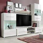 vidaXL TV-möbel med vitrinskåp och LED 5 delar vit 243863