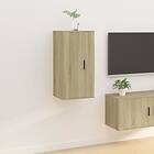 vidaXL Väggmonterad TV-taso sonoma-ek 40x34,5x80 cm 816675
