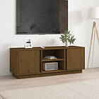 vidaXL Tv-bänk honungsbrun 110x35x40,5 cm massiv furu 814477