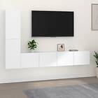 vidaXL TV Stand 4 delar vit konstruerat trä 3114310