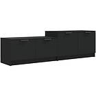 vidaXL Tv-bänk svart 158,5x36x45 cm konstruerat trä 811485